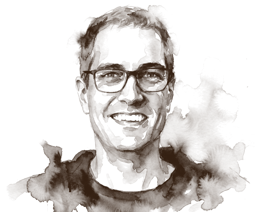 Watercolor portrait of Joris Kuijper
